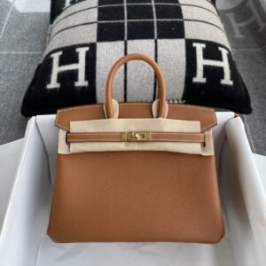 Top-Handle Bag 25cm – Togo, Gold, Gold Hardware (AG-22554)