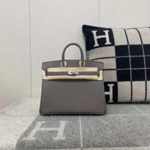Top-Handle Bag 25cm – Epsom, Etain, Silver Hardware