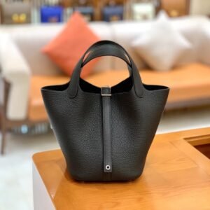 Bucket Tote 18cm – Togo, Noir (AG-14739)
