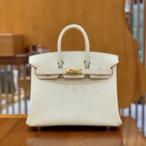 Top-Handle Bag 25cm – Epsom, Creamy White, Gold Hardware