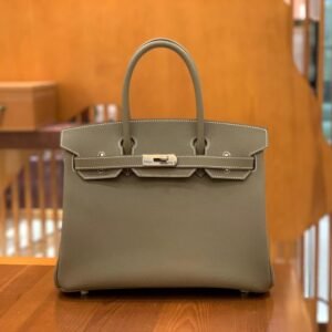 Top-Handle Bag 30cm – Epsom, Etoupe, Silver Hardware