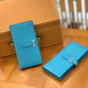 Slim Buckle Wallet – Alligator, Vert Dfau
