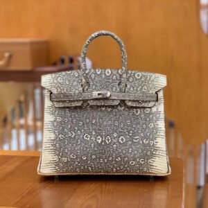 Top-Handle Bag 25cm – Lizard, Primary Colors, Silver Hardware