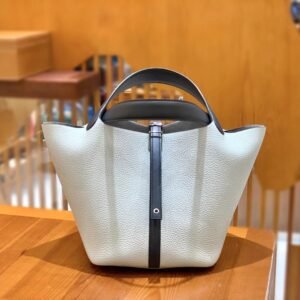 Bucket Tote 18cm – Togo, Noir (AG-16539)