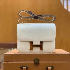 Buckle Flap Bag 19cm – Lizard, 10cc, Gold Hardware