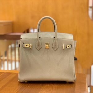 Top-Handle Bag 25cm – Togo, Gris T, Gold Hardware