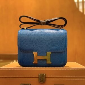 Buckle Flap Bag 19cm – Lizard, Mykonos, Gold Hardware
