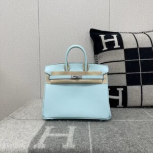 Top-Handle Bag 25cm – Epsom, Zephyr Blue, Silver Hardware