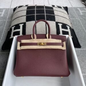 Top-Handle Bag 25cm – Togo, Rouge H, Gold Hardware