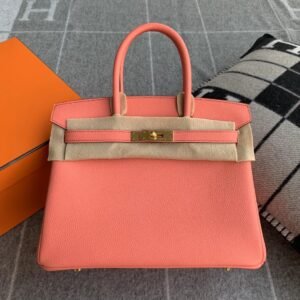 Top-Handle Bag 30cm – Togo, Crevette, Silver Hardware