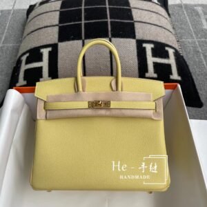 Top-Handle Bag 25cm – Togo, Joune Poussin, Gold Hardware