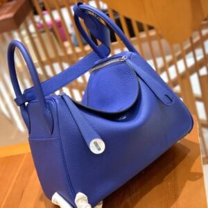 Double-Zip Bag 30cm – Togo, Bleu Electrique