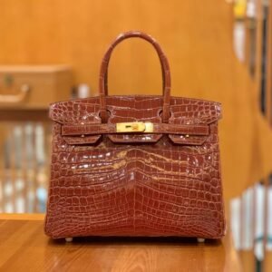 Top-Handle Bag 30cm – Niloticus, Caramel