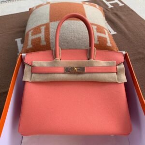 Top-Handle Bag 30cm – Togo, Rose Azalee, Gold Hardware