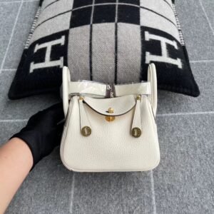 Mini Double-Zip Bag 19cm – Clemence, Nata, Gold Hardware