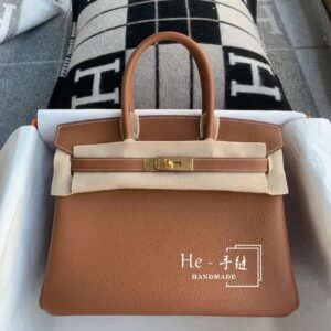 Top-Handle Bag 30cm – Togo, Gold, Gold Hardware