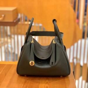 Double-Zip Bag 30cm – Clemence, Classic Black, Gold Hardware