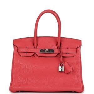 Hermes Birkin 30 Bougainvillea Clemence Palladium Hardware (MAC-H-B-250318-2)