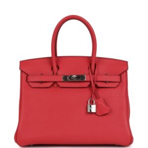 Hermes Birkin 30 Bougainvillea Clemence Palladium Hardware (MAC-H-B-250328-3)