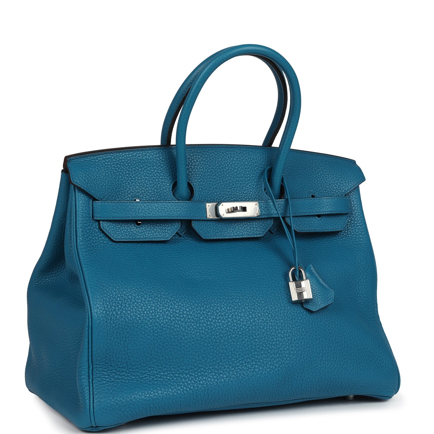 Hermes Birkin 35 Bleu Izmir Verso Clemence Palladium Hardware - Image 2
