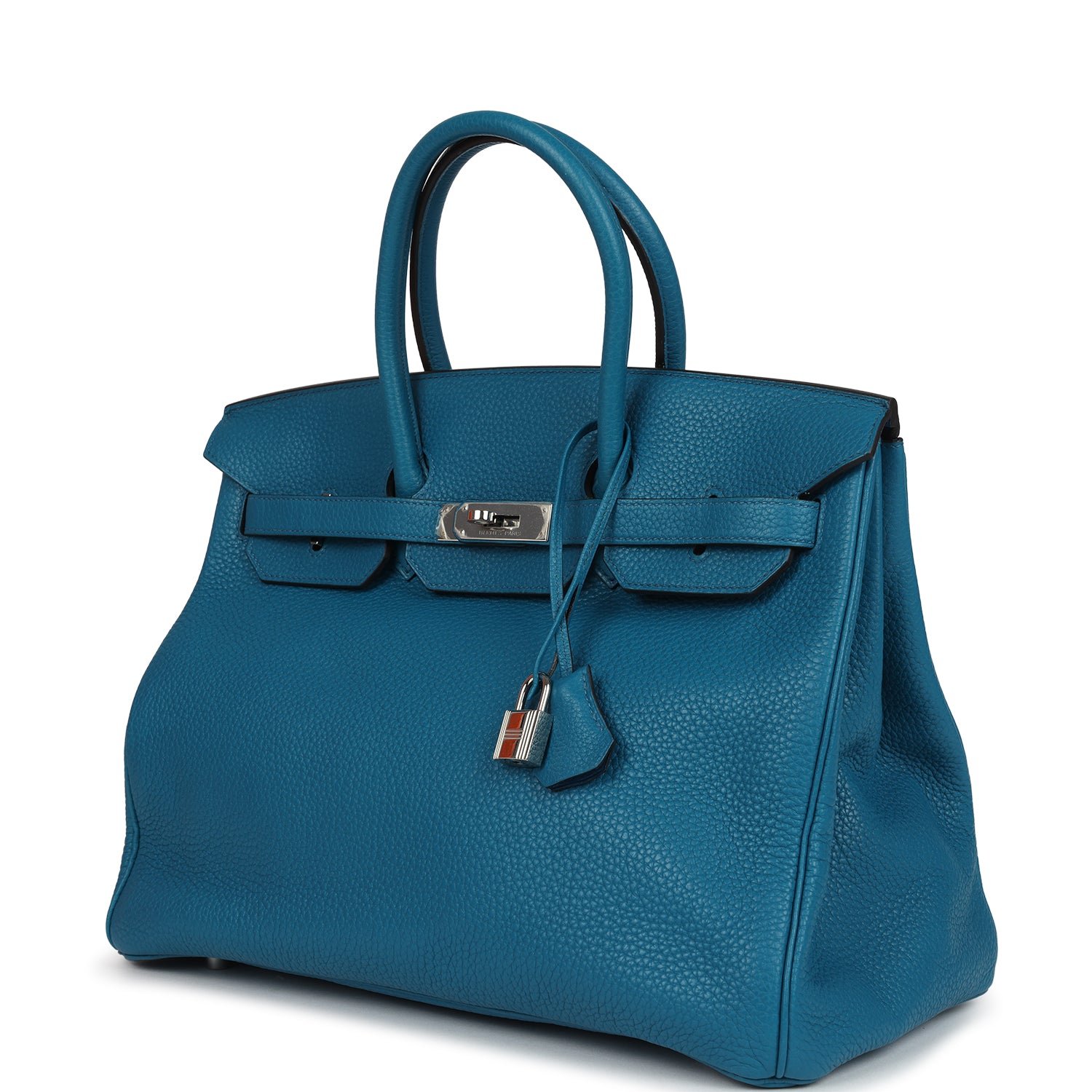 Hermes Birkin 35 Bleu Izmir Verso Clemence Palladium Hardware - Image 5