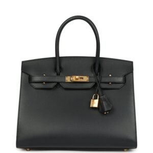Hermes Birkin Sellier 30 Bleu Minuit Monsiuer Gold Hardware