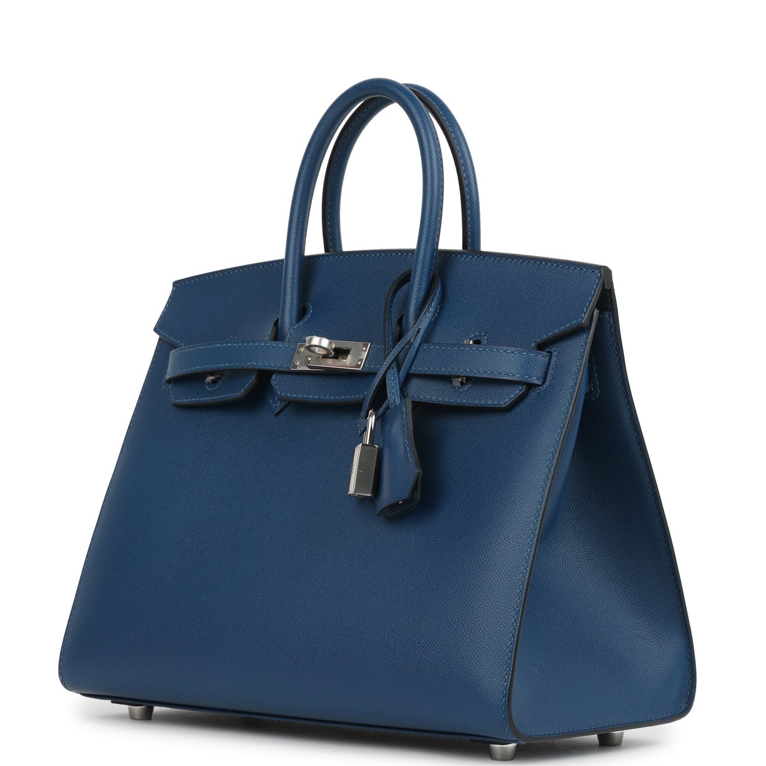Hermes Birkin Sellier 25 Deep Bleu Madame Palladium Hardware - Image 5