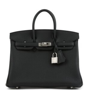Hermes Birkin 25 Black Togo Brushed Palladium Hardware