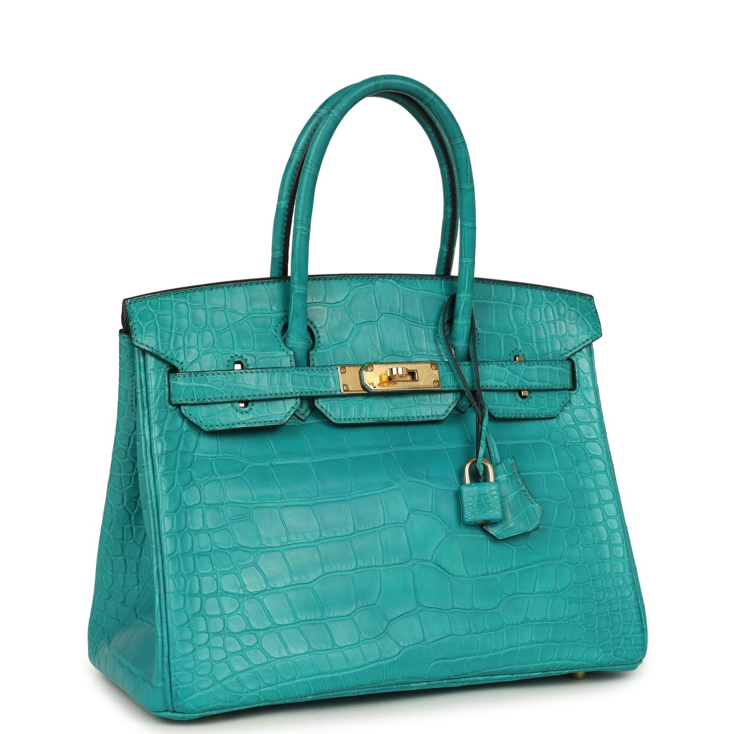 Hermes Birkin 30 Bleu Paon Matte Alligator Gold Hardware - Image 2