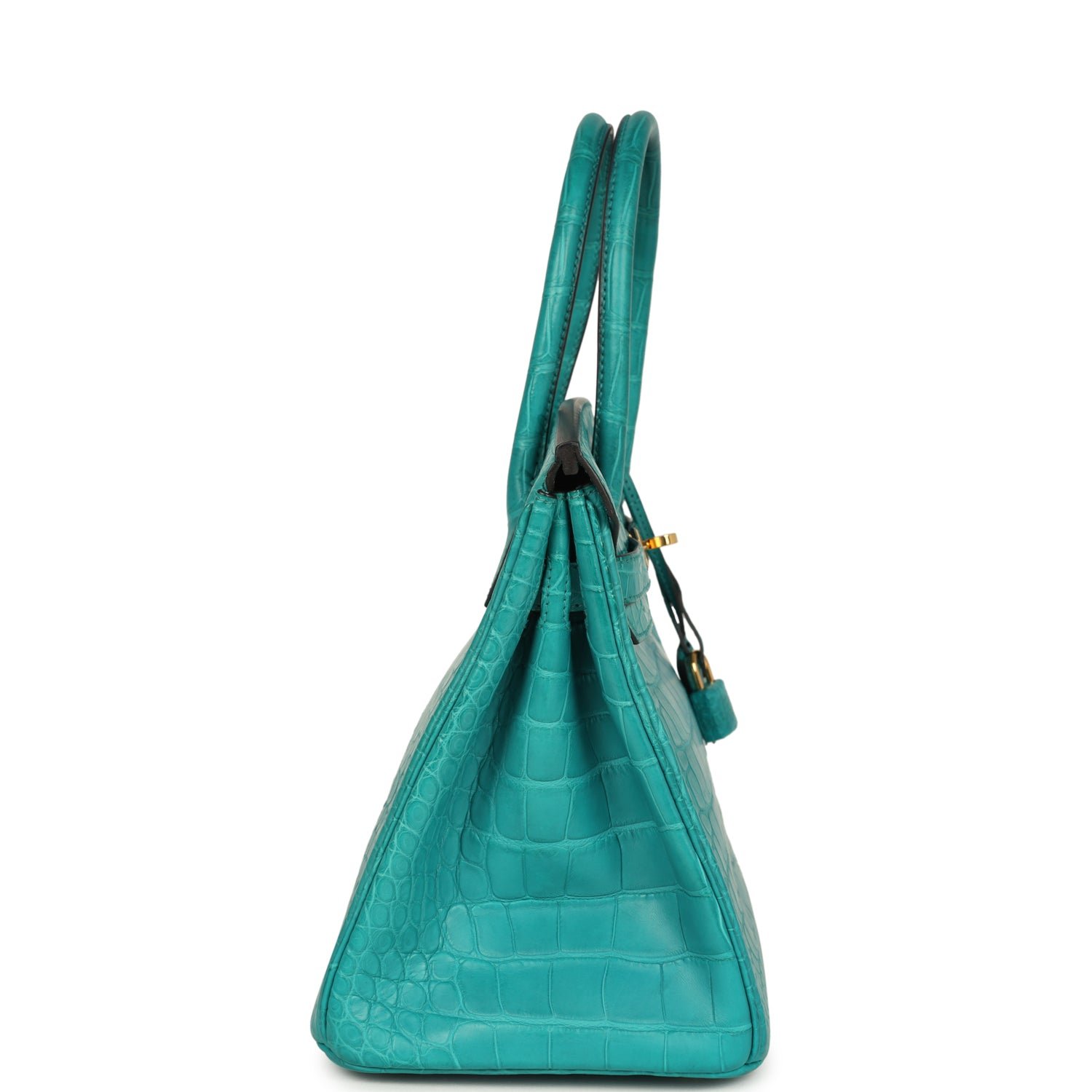 Hermes Birkin 30 Bleu Paon Matte Alligator Gold Hardware - Image 3