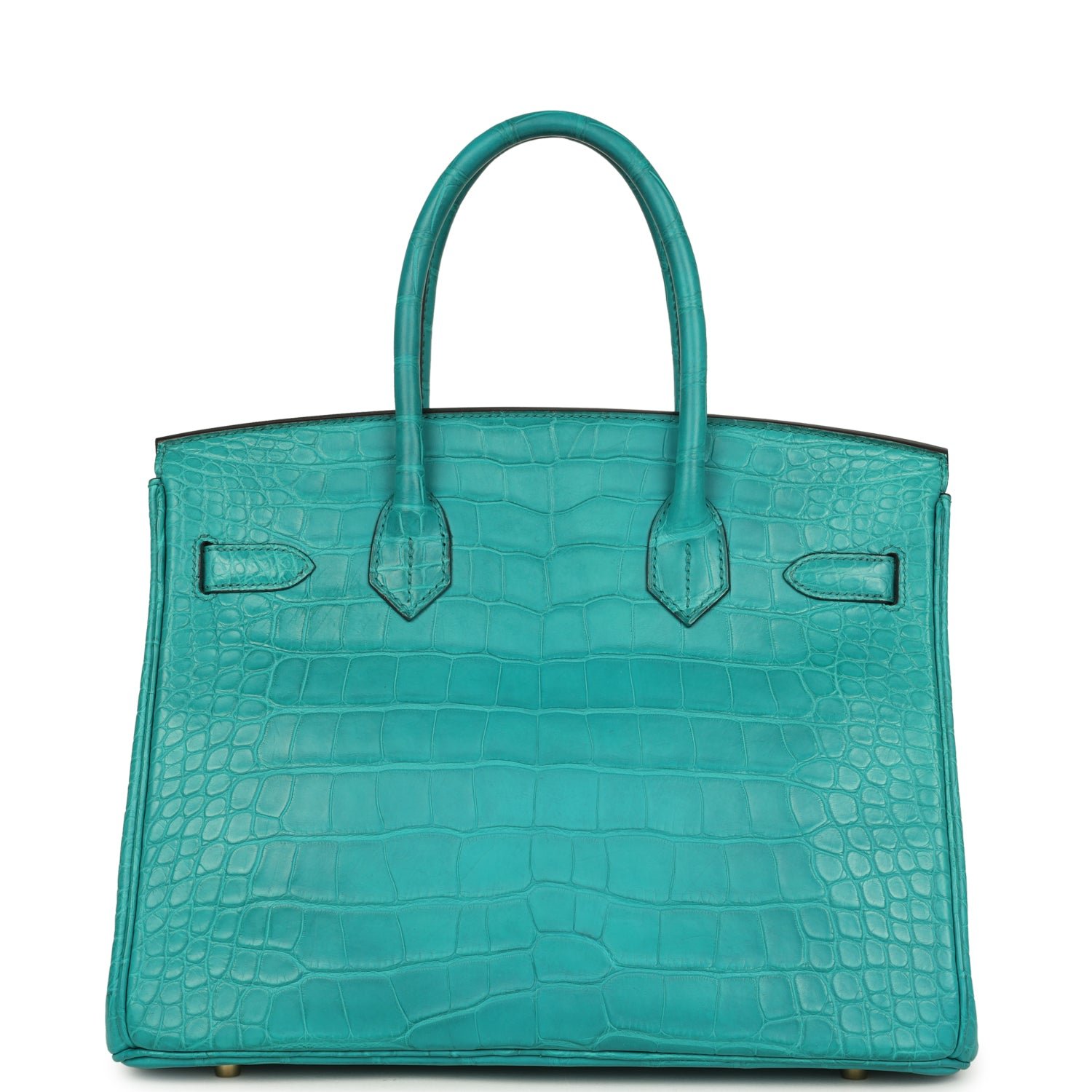 Hermes Birkin 30 Bleu Paon Matte Alligator Gold Hardware - Image 4