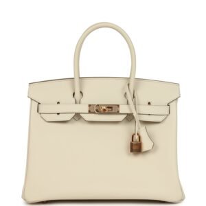 Hermes Birkin 30 Craie Epsom Rose Gold Hardware