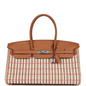 Hermes Shoulder Birkin Light 39 Multicolor Toile and Gold Swift Palladium Hardware (MAC-H-B-250909-1-MI)