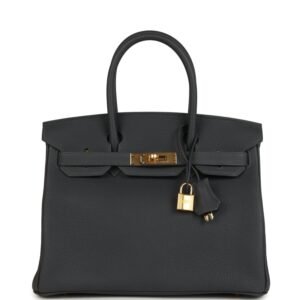 Hermes Birkin 30 Ardoise Togo Gold Hardware