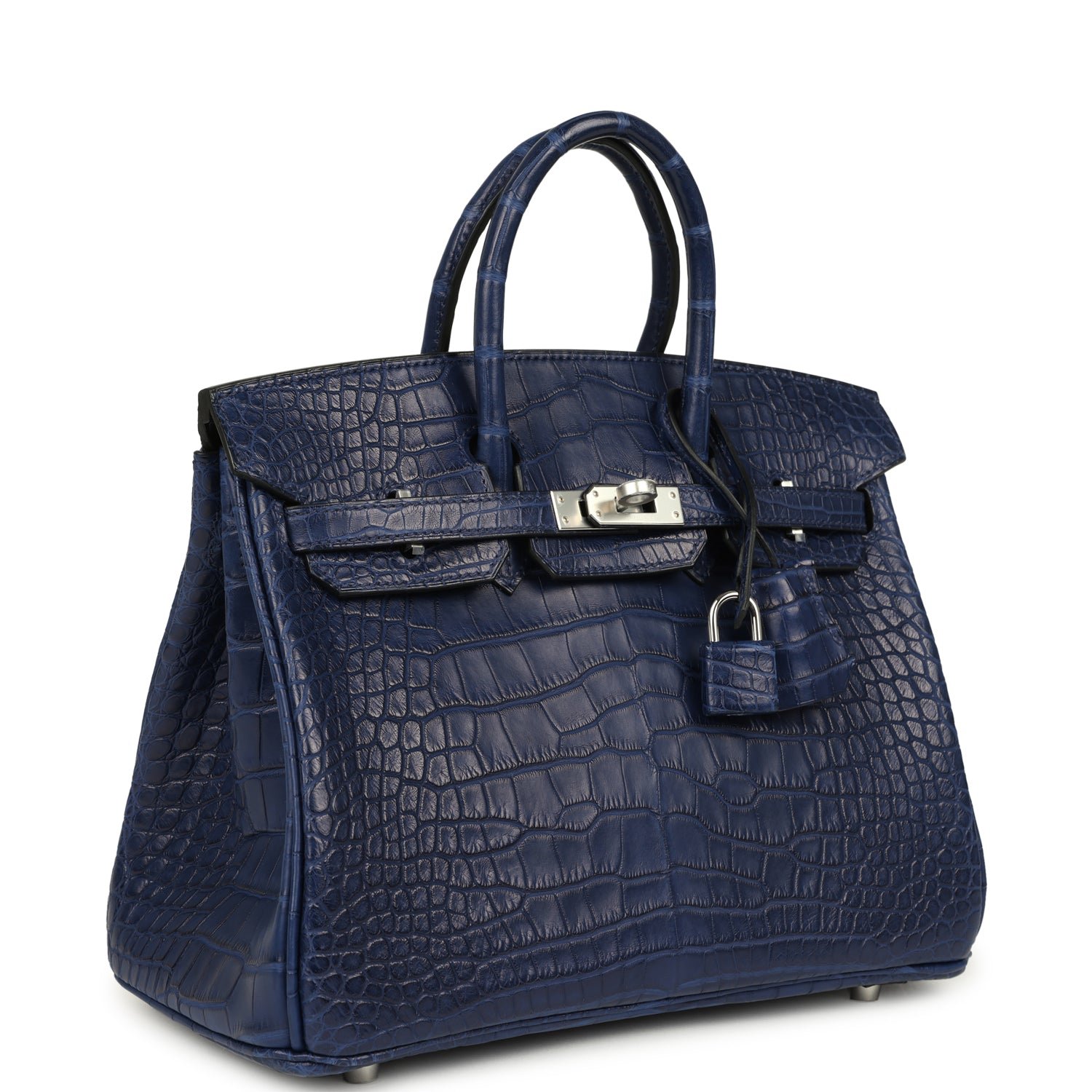 Hermes Birkin 25 Bleu Saphir Matte Alligator Palladium Hardware - Image 2