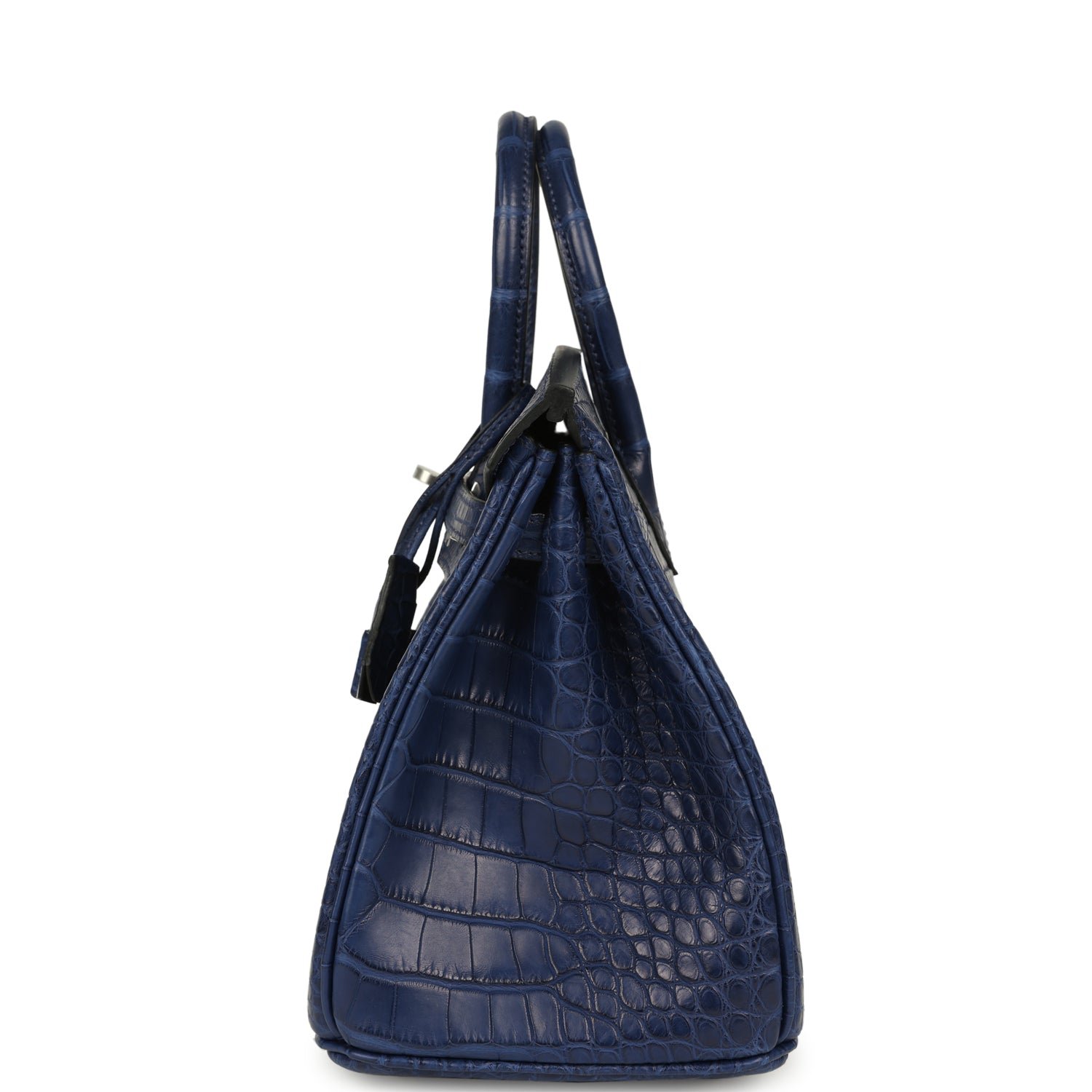 Hermes Birkin 25 Bleu Saphir Matte Alligator Palladium Hardware - Image 3