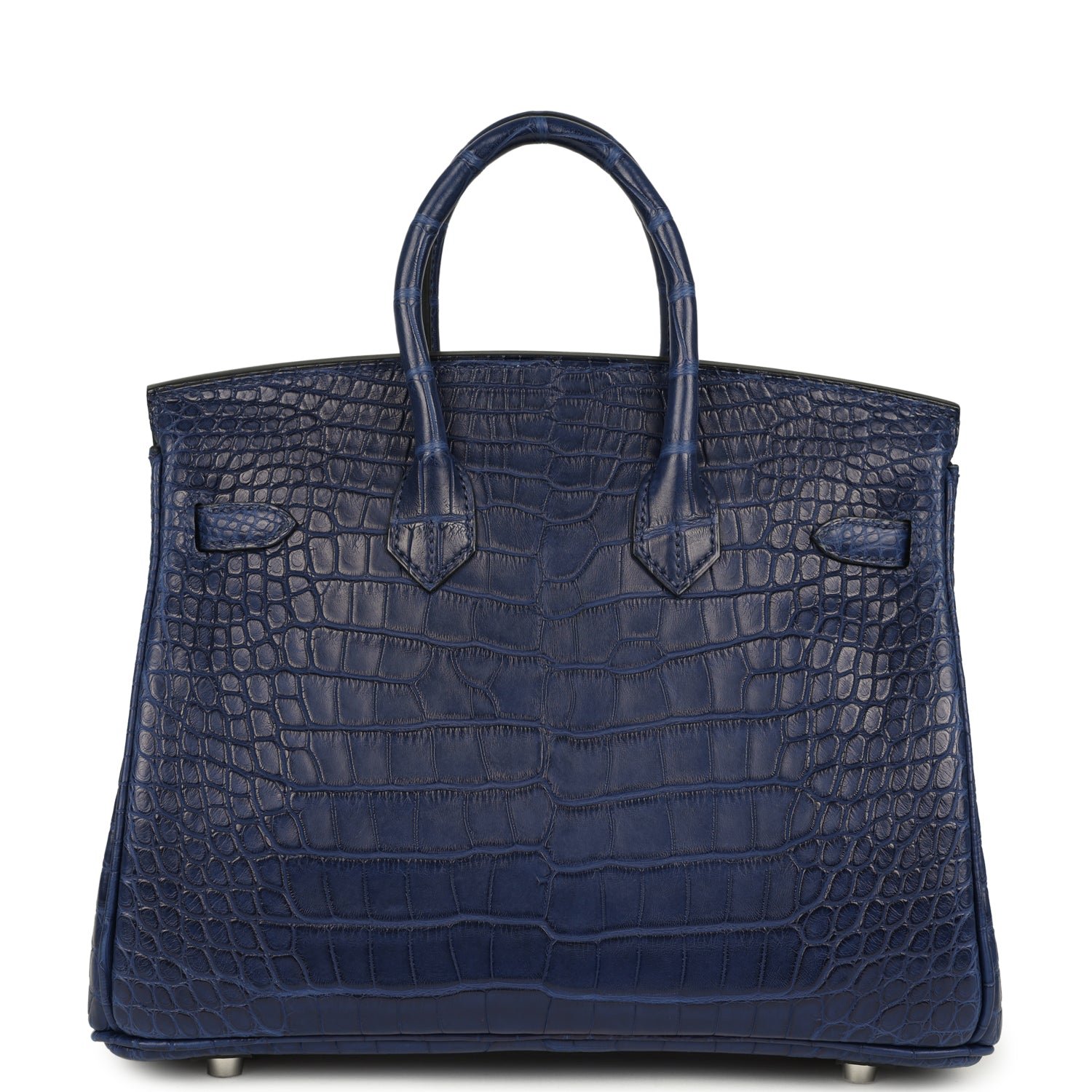 Hermes Birkin 25 Bleu Saphir Matte Alligator Palladium Hardware - Image 4