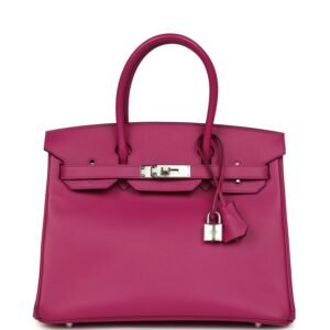 Hermes Birkin 30 Rose Pourpre Epsom Palladium Hardware