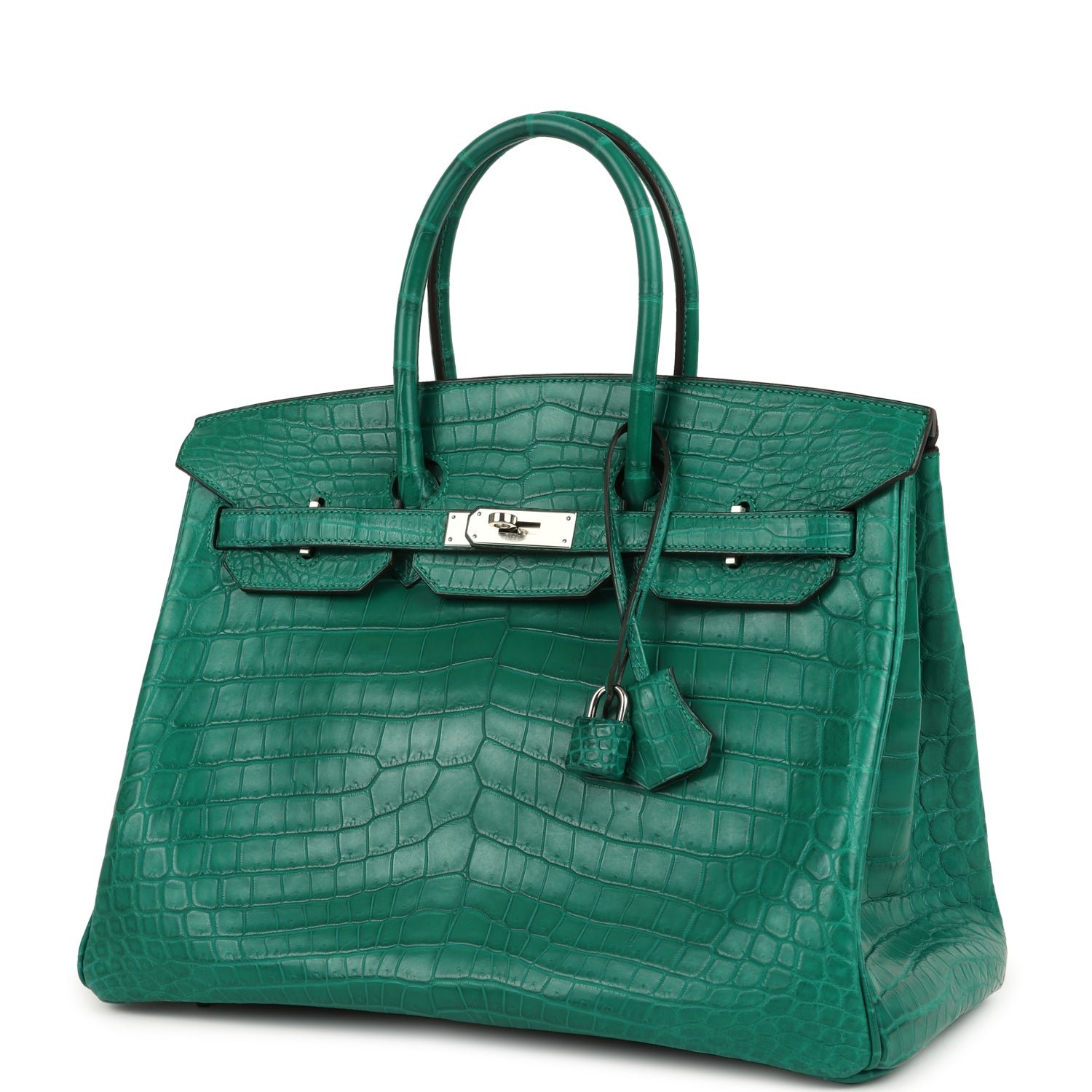 Hermes Birkin 35 Malachite Matte Niloticus Crocodile Palladium Hardware - Image 5
