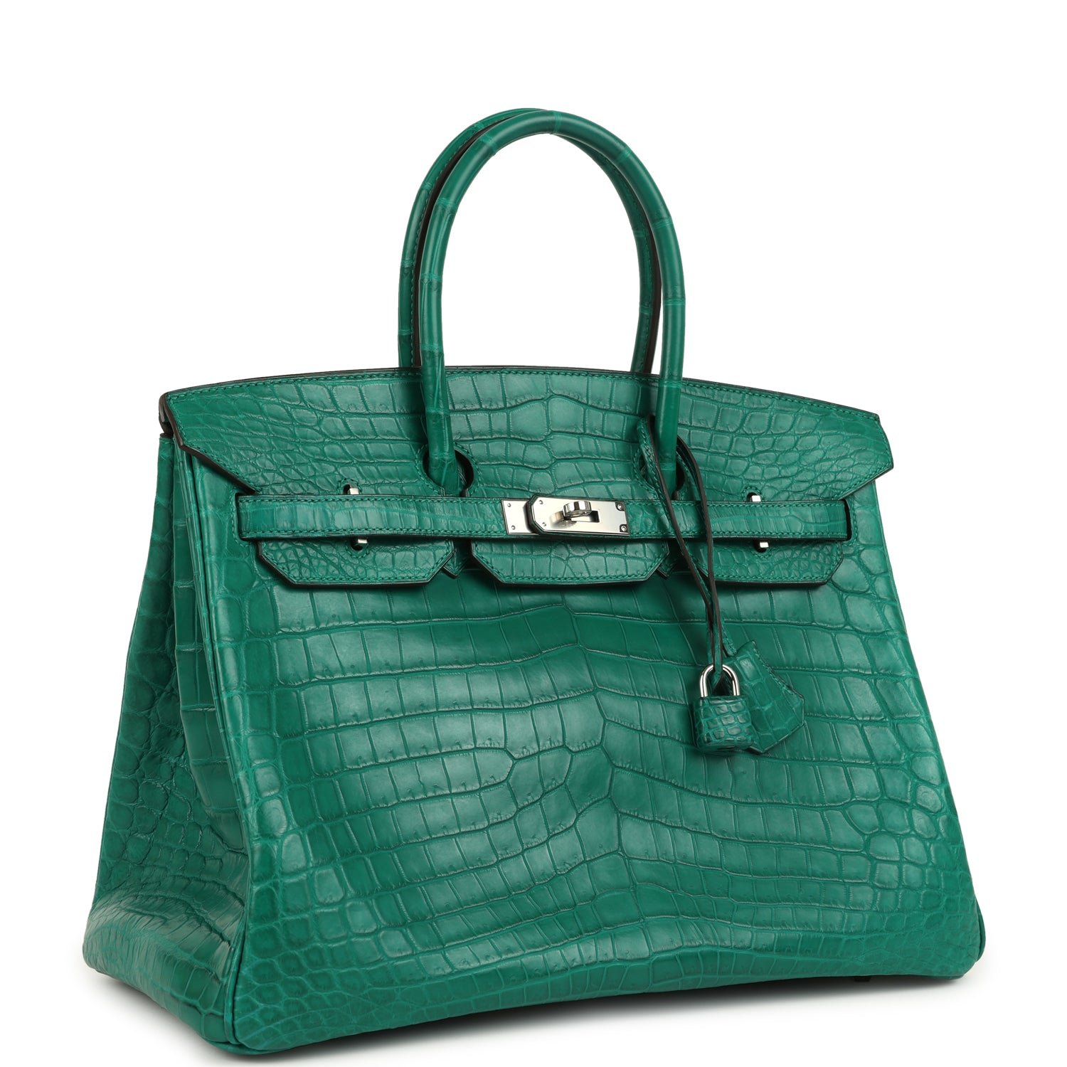 Hermes Birkin 35 Malachite Matte Niloticus Crocodile Palladium Hardware - Image 2