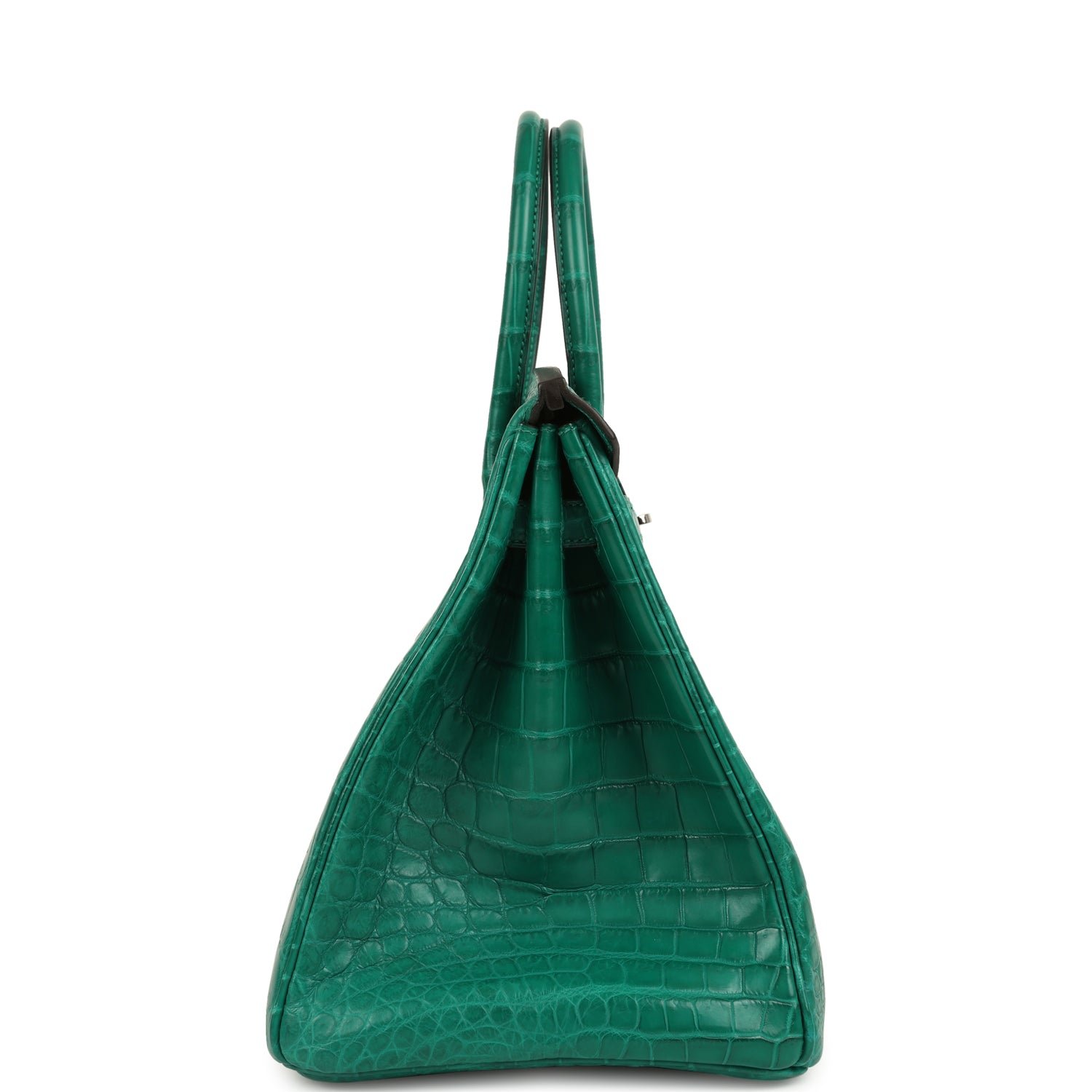 Hermes Birkin 35 Malachite Matte Niloticus Crocodile Palladium Hardware - Image 3