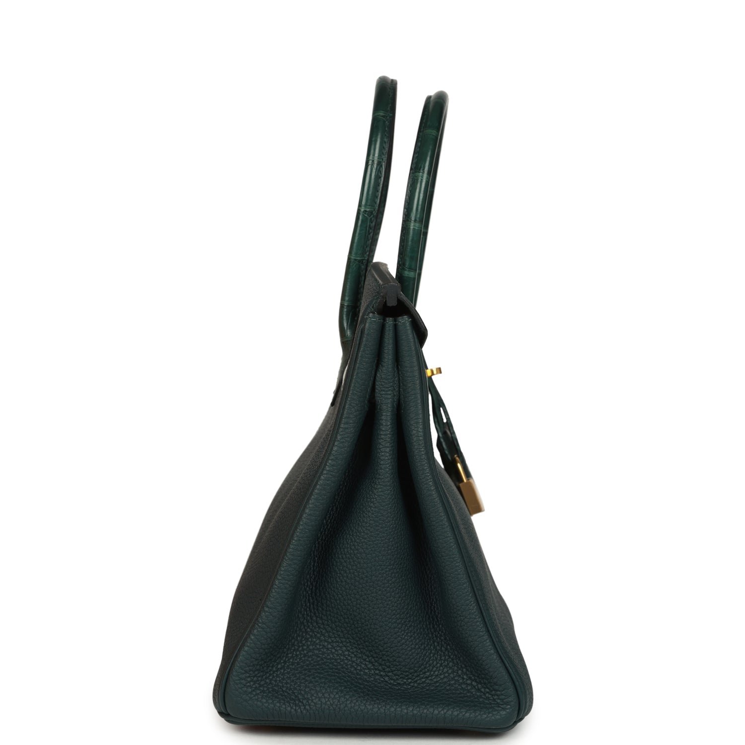 Hermes Birkin 30 Vert Cypress Togo and Matte Alligator Touch Gold Hardware - Image 3