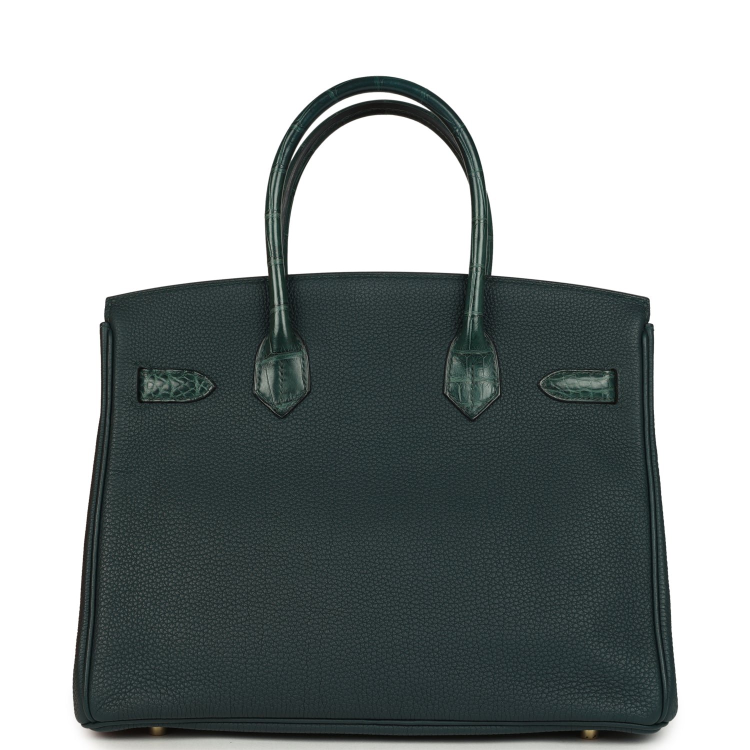 Hermes Birkin 30 Vert Cypress Togo and Matte Alligator Touch Gold Hardware - Image 4