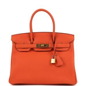 Hermes Birkin 30 Feu Togo Gold Hardware (MAC-H-B-251229-10)