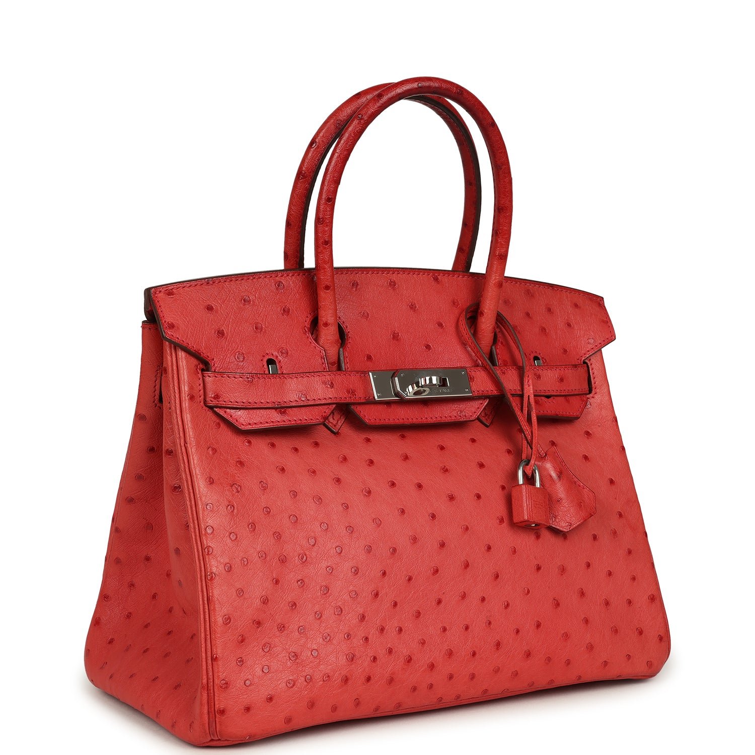 Hermes Birkin 30 Bougainvillea Ostrich Palladium Hardware - Image 2