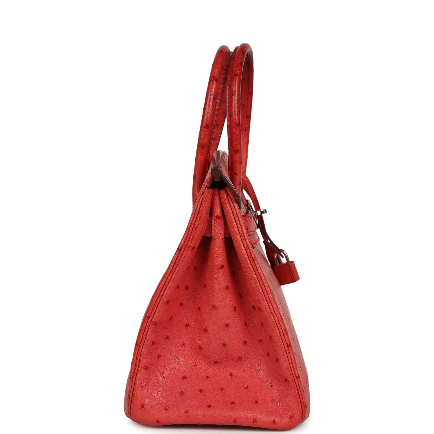 Hermes Birkin 30 Bougainvillea Ostrich Palladium Hardware - Image 3
