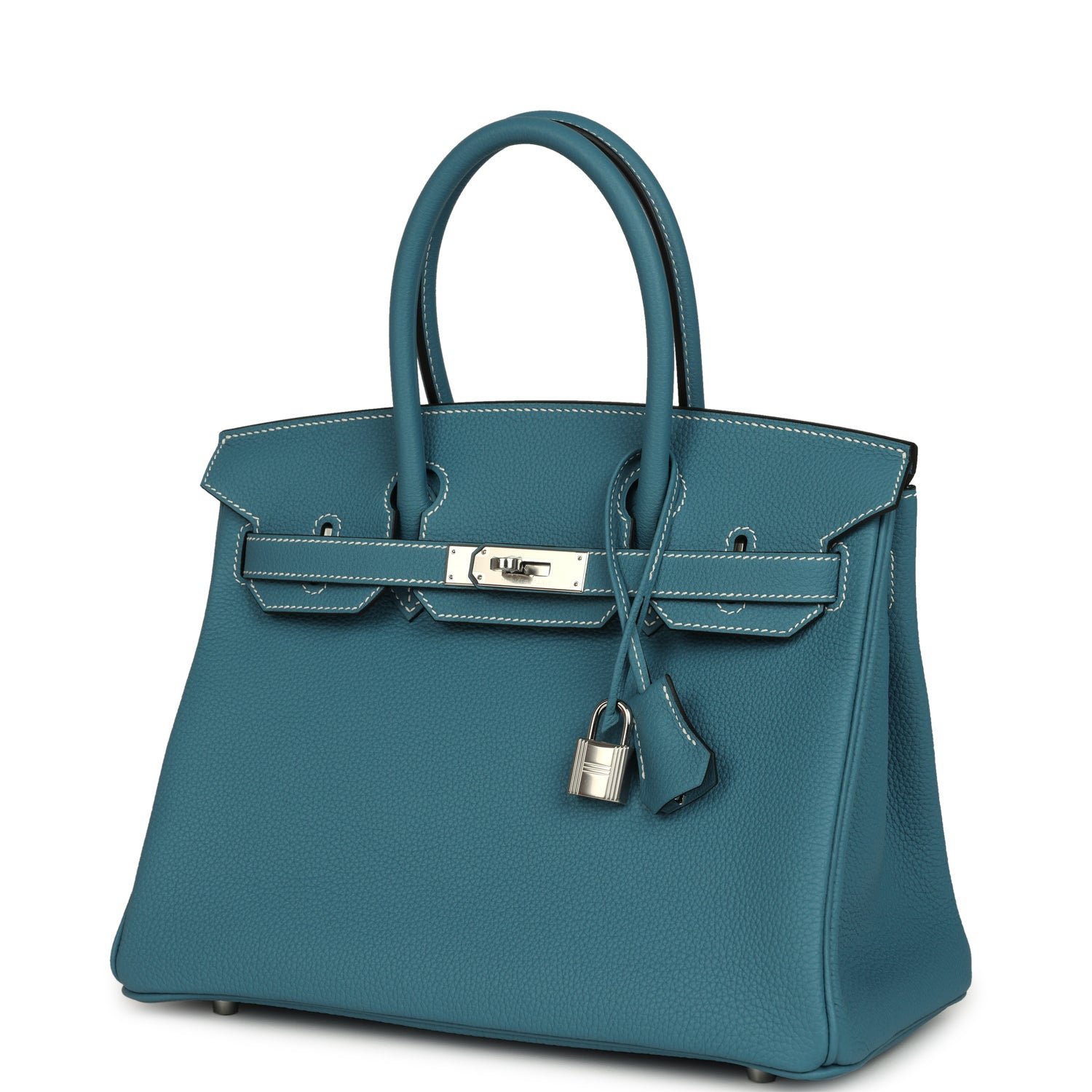 Hermes Birkin 30 Blue Jean Togo Palladium Hardware - Image 5