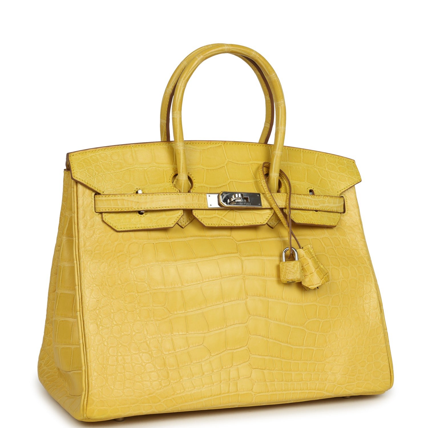 Hermes Birkin 35 Mimosa Matte Alligator Palladium Hardware - Image 2