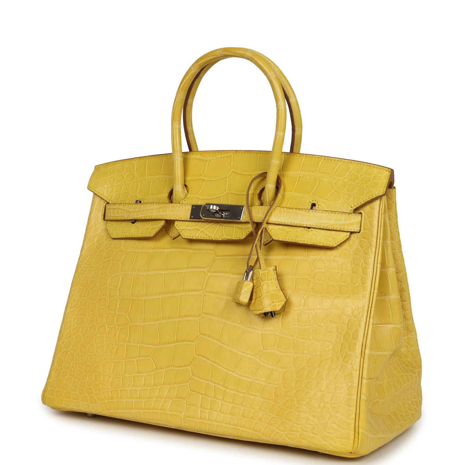 Hermes Birkin 35 Mimosa Matte Alligator Palladium Hardware - Image 5