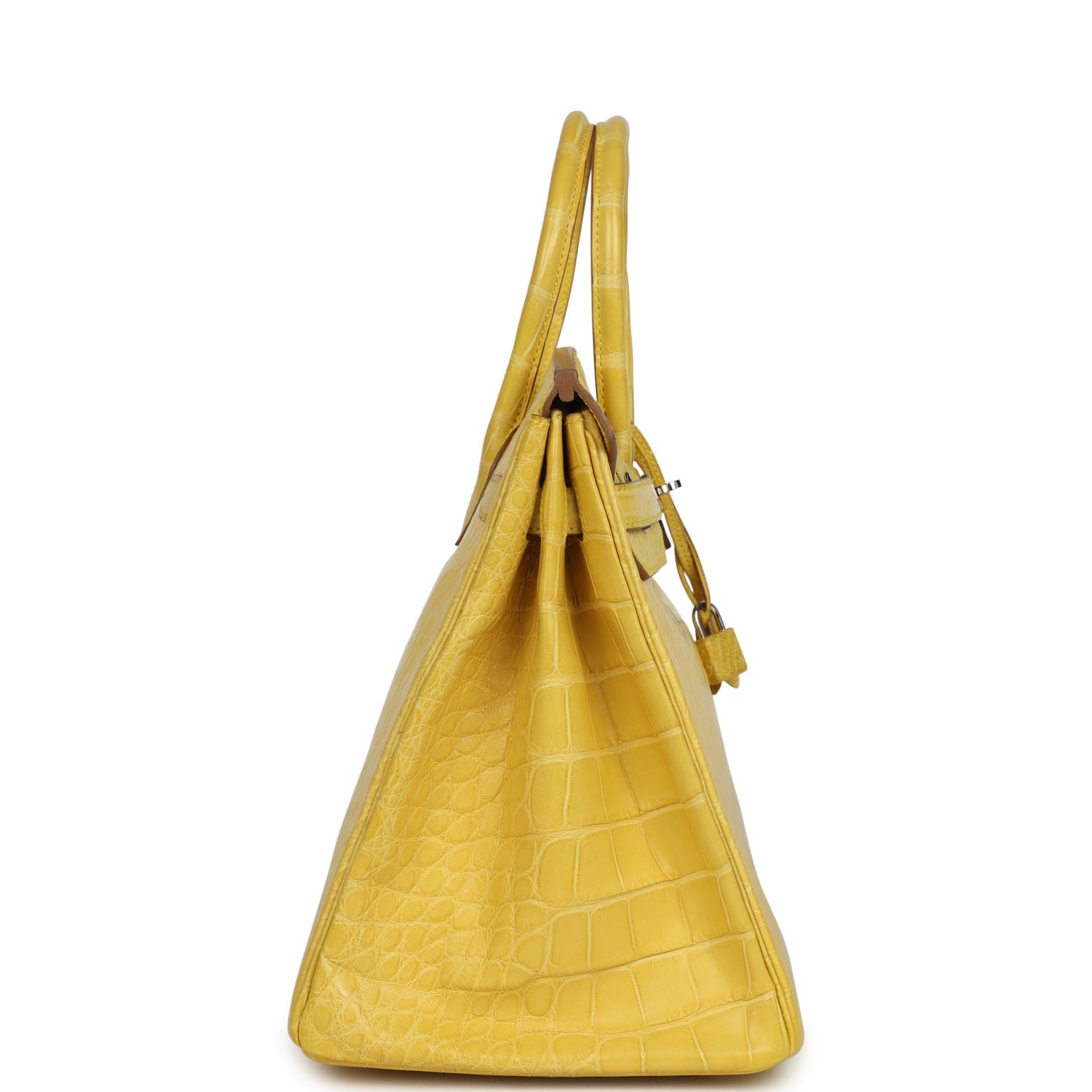 Hermes Birkin 35 Mimosa Matte Alligator Palladium Hardware - Image 3